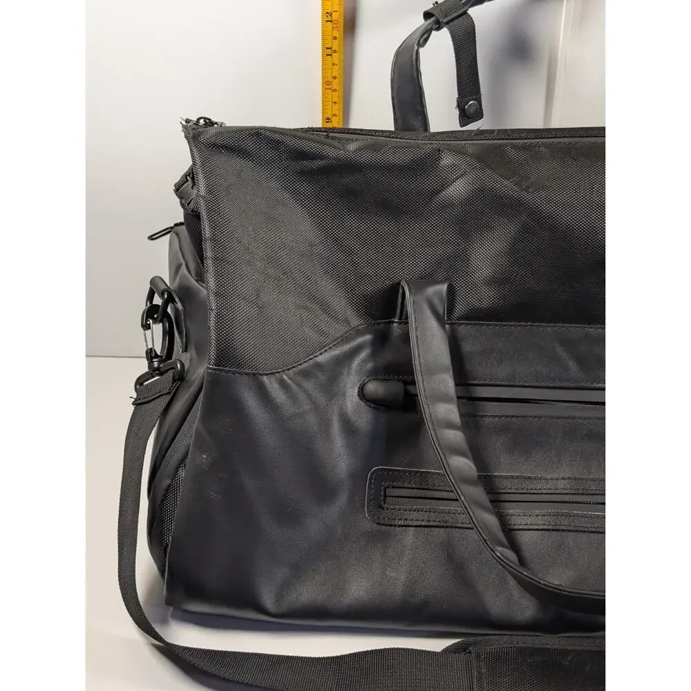 Swiss Design Hanging Garment Bag Convertible Duffel Suit Travel Bag Black 24